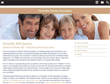 Tablet Screenshot of parkvilledentalassociates.com